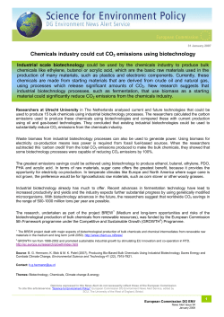 Chemicals industry could cut CO2 emissions using biotechnology