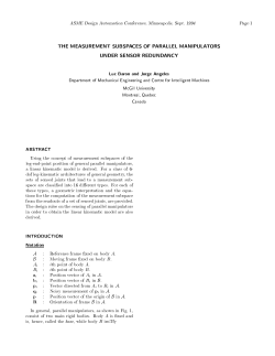 THE MEASUREMENT SUBSPACES OF PARALLEL