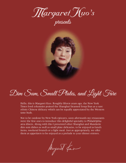 Dim Sum, Small Plates, and Light Fare presents