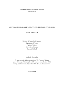 On formation, growth and concentrations of air ions
