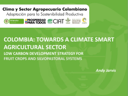 Climate and agriculture sector