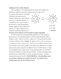 Fe-porphyrin synthesis