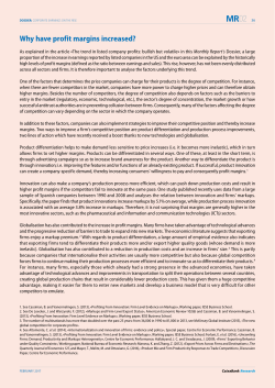 Why have profit margins increased?