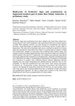 Biodiversity of freshwater algae and cyanobacteria on deglaciated