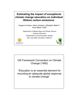 Estimating the impact of exceptional climate change education on