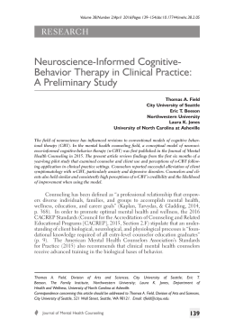 Neuroscience-Informed Cognitive-Behavior Therapy in Clinical
