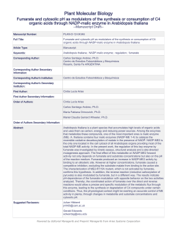 Plant Molecular Biology