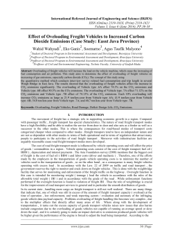 Effect of Oveloading Fregiht Vehicles to Increased Carbon