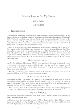 Moving Lemma for K1-Chains
