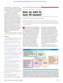 Game, set, match for factor VIII mismatch?
