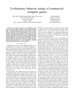 Evolutionary behavior testing of commercial computer games