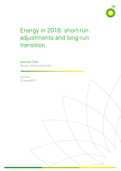 Spencer Dale presentation - BP Statistical Review of World Energy