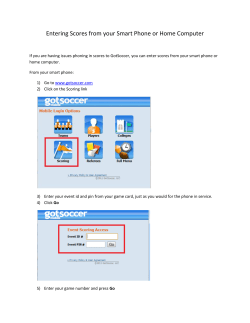 Entering Scores from your Smart Phone or Home Computer