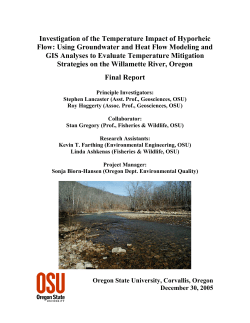 Investigation of the Temperature Impact of Hyporheic Flow: Using