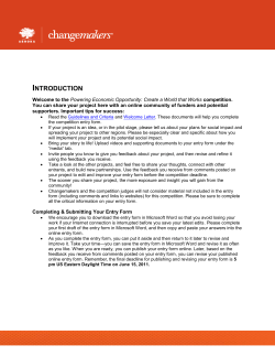 entry form - Changemakers