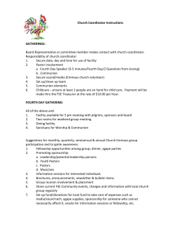Church Coordinator Instructions GATHERINGS