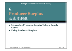 6 6. Producer Surplus 生產者剩餘