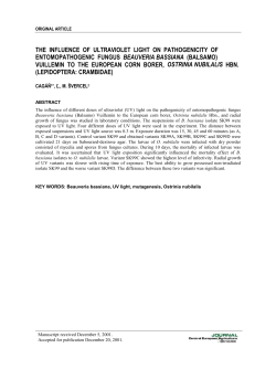 The Influence of Ultraviolet Light on Pathogenicity of
