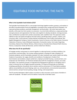 The Equitable Food Initiative (EFI)