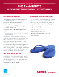 $400 ComEd REBATE - Arvidson Pools and Spas