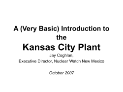 Introduction to the Kansas City Plant