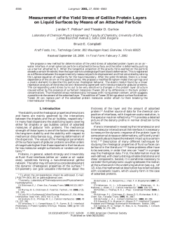 Measurement of the Yield Stress of Gellike Protein Layers on Liquid