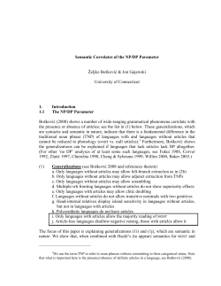 NELS proceedings draft - University of Connecticut
