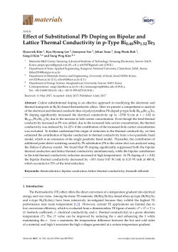 Effect of Substitutional Pb Doping on Bipolar and Lattice