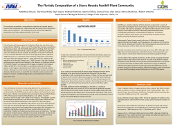 The Floristic Composition of a Sierra Nevada Foothill Plant Community