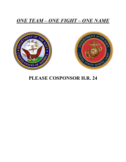 one team &ndash; one fight &ndash; one name