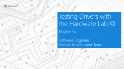 Overview HLK in Windows 10