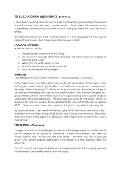 TO BUILD A CHAIN MESH FENCE