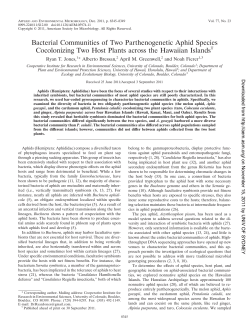 Bacterial Communities of Two Parthenogenetic Aphid