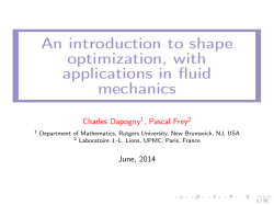 An introduction to shape optimization, with applications in fluid