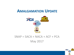 Amalgamation Update