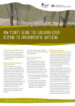How plants along the Goulburn River respond to environmental