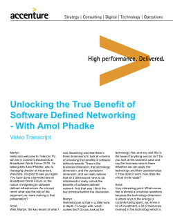 Accenture Unlocking the True Benefit of Software Defined