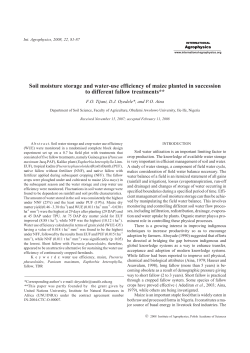 Soil moisture storage and water-use efficiency of maize planted in