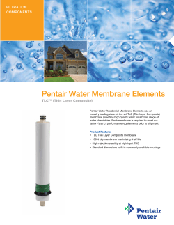 Pentair Water Membrane Elements
