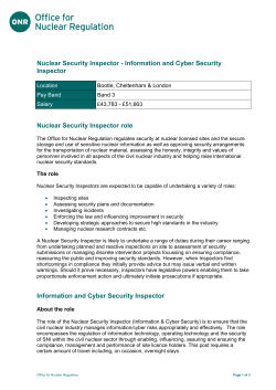First page content goes here - Office for Nuclear Regulation