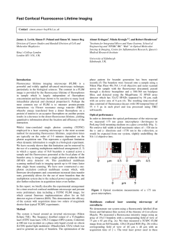 Fast Confocal Fluorescence Lifetime Imaging