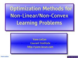 Optimization Methods for Non-Linear/Non-Convex