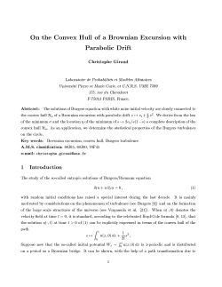 On the Convex Hull of a Brownian Excursion with Parabolic Drift