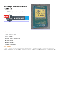 Read Light from Many Lamps Full Ebook
