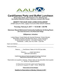 Card/Games Party and Buffet Luncheon