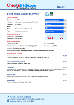 Checkatrade Report - Blue Solution Cleaning Services