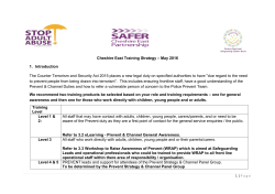Cheshire East Training Strategy &ndash; May 2016 1. Introduction The