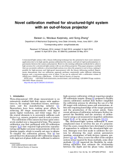Novel calibration method for structured-light system with an out