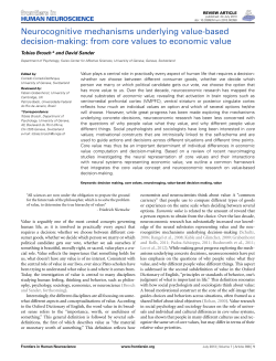 Neurocognitive mechanisms underlying value-based decision