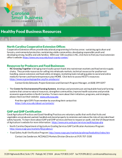 Healthy Food Business Resources